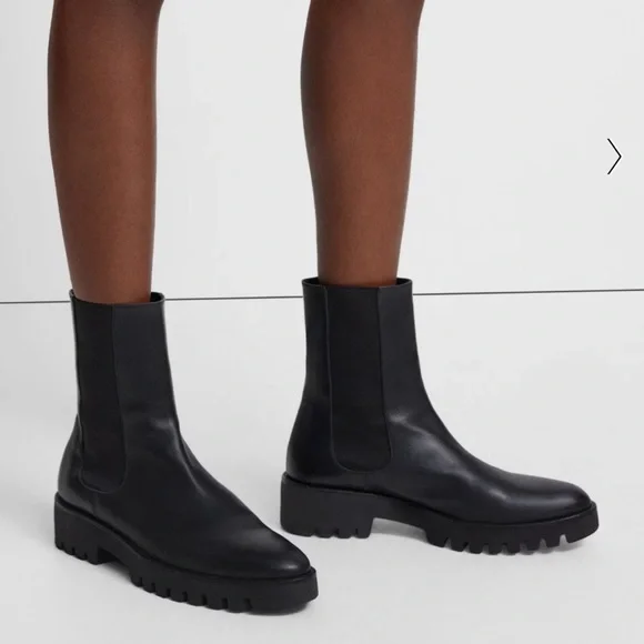 THEORY***CHELSEA BOOTIE In Black Leather**EU 40; US 10 $475 - Picture 12 of 12